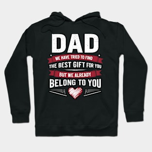 Dad from Kids Daughter or Son for fathers day Dad birthday Hoodie